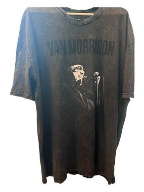 Van Morrison Graphic Tee XXL Oversized Acid Wash Band T-Shirt
